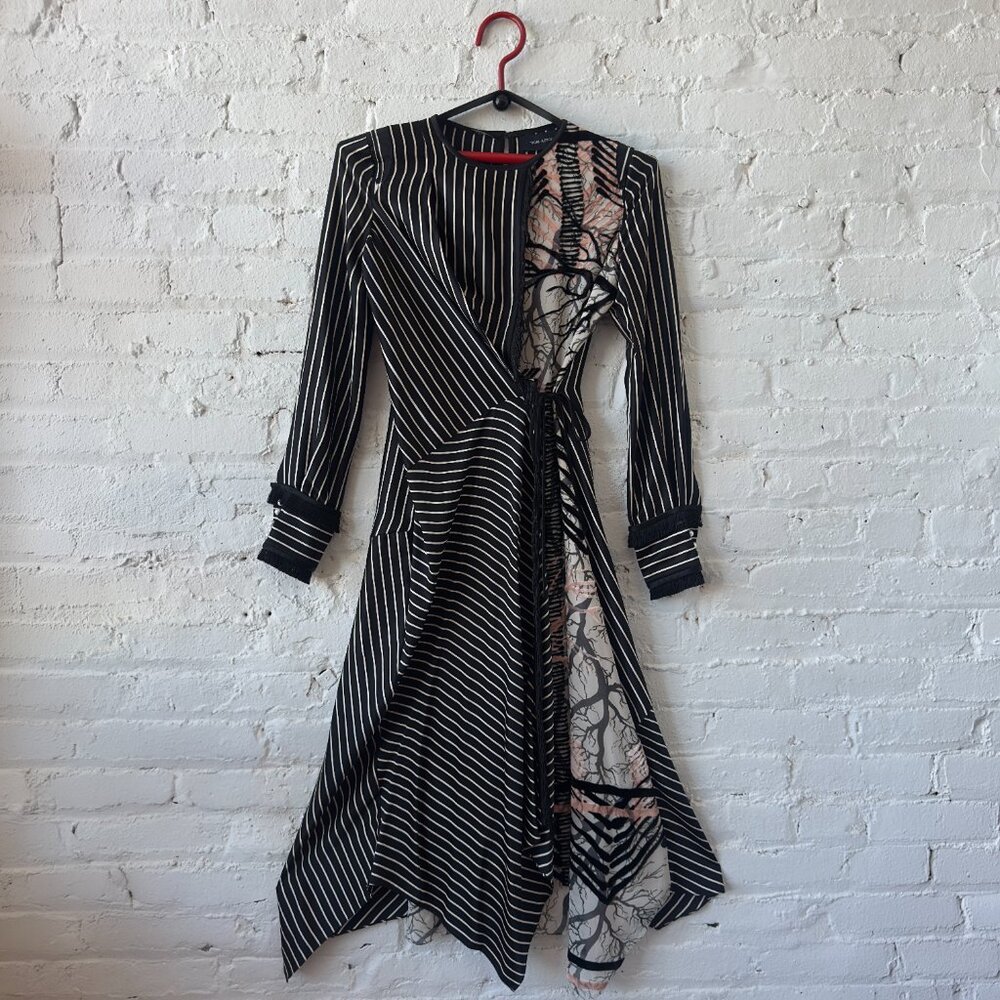 Yigal Azrouel Black and White Asymmetrical Dress
